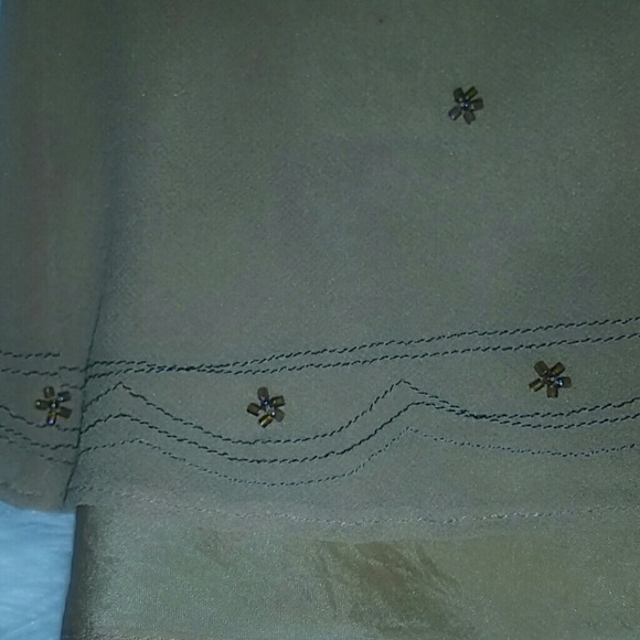 VINTAGE Max Studio Beaded Silk Sleeveless Blouse - Picture 5 of 8